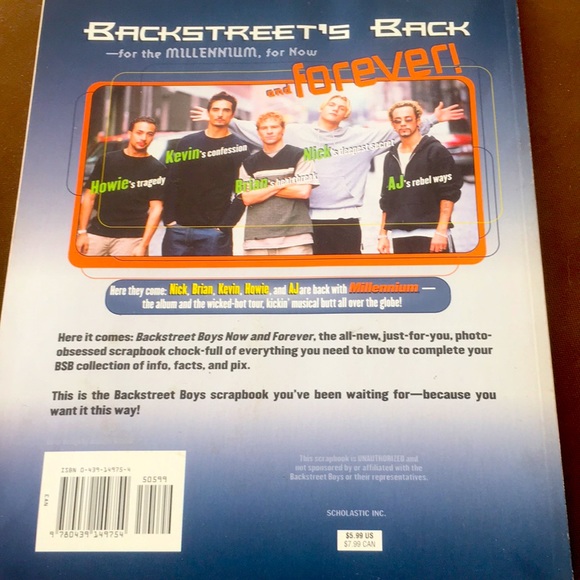 Backstreet Boys Backstage Pass Now & Forever Your Keepsake Scrapbook 1999 - Picture 3 of 8